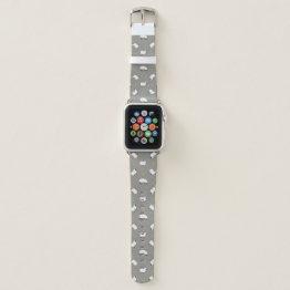 Small Irish Shamrock And Sheep Pattern Apple Watch Band Front View