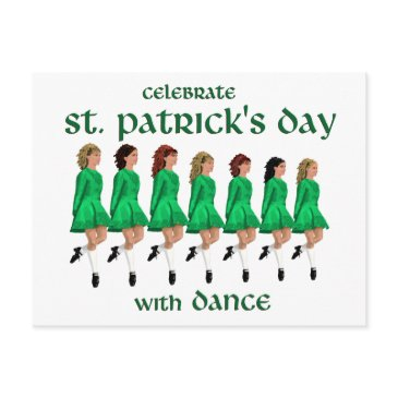 irish step dance celebrates st. patrick's day postinvitations