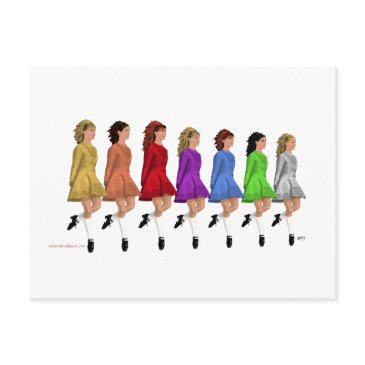 irish step dancers - rainbow line of dancers postinvitations