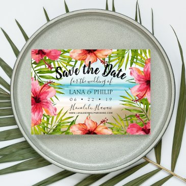 island paradise tropical beach save the date