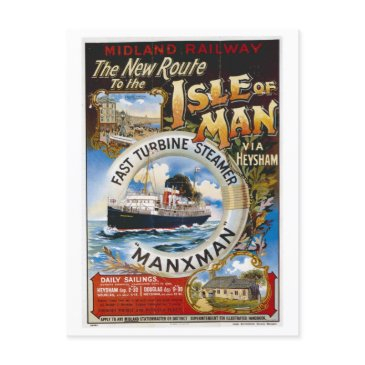 isle of man, england, travel vintage style postinvitations