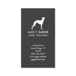Small Italian Greyhound Silhouette Business Invitations Front View