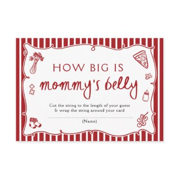 italian how big is mommy's belly baby shower game enclosure invitations