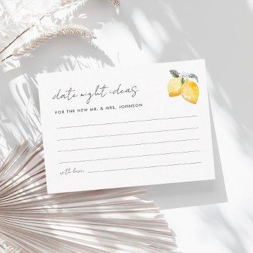 italian lemons date night ideas bridal shower enclosure invitations