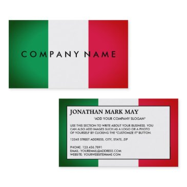 italian spotlight effect flag, italy business invitations
