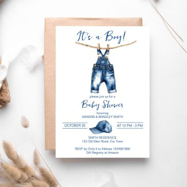 it's a boy blue jeans baby shower template