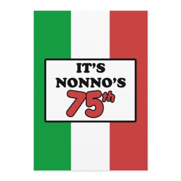 it's nonno's 75th birthday italian flag invite