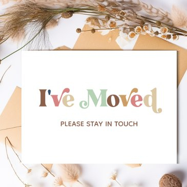 i've moved modern boho text moving | new address announcement postinvitations