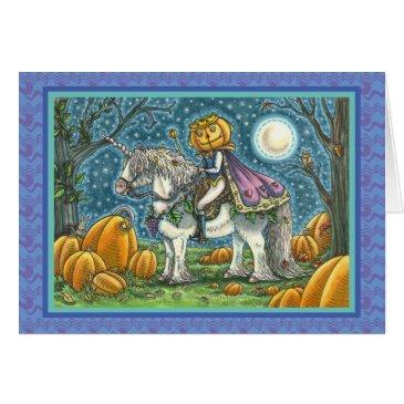 jack o lantern prince on his magic unicorn, invitations