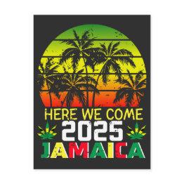 Small Jamaica 2025 Here We Come Postinvitations Front View