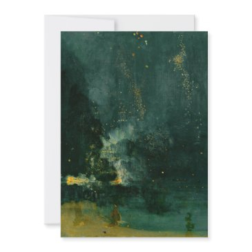 james whistler - nocturne in black and gold invitation