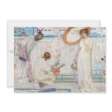 james whistler - white symphony, three girls invitation