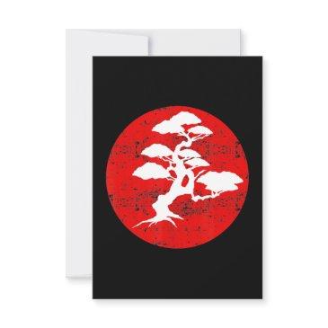 japanese bonsai tree red sun karate gift thank you invitations