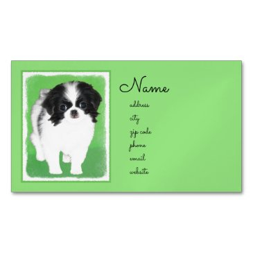 japanese chin puppy painting - original dog art business invitations magnet