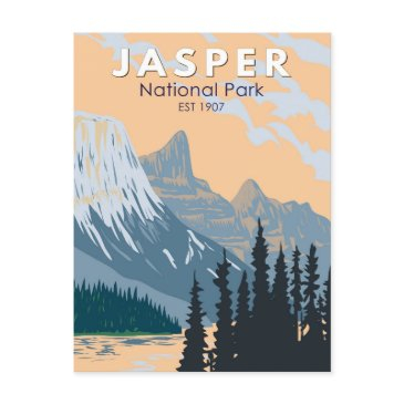 jasper national park canada travel art vintage postinvitations