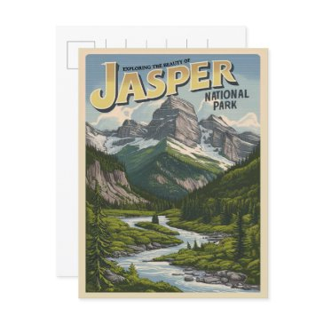 jasper nationla park alberta canada vintage gifts postinvitations