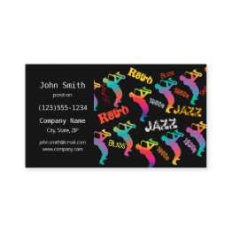 Small Jazz Musicians Retro Music Pop Art 1930s - 1950s Business Invitations Front View