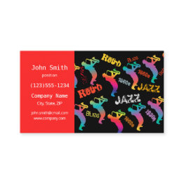 Small Jazz Musicians Retro Music Pop Art 1930s - 1950s Business Invitations Front View