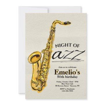 jazz saxophone invitation