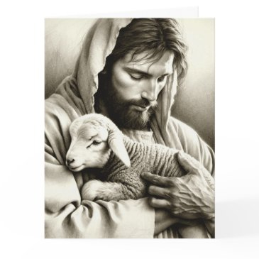 jesus good shepherd blank christian greeting invitations