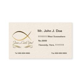 Small Jesus Loves You Business Invitations Front View