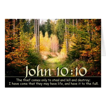 john 10 10 bible verse, fall forest path.invitations