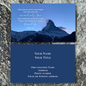 john 3:16 bible verse | swiss alps original photo business invitations