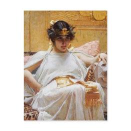 Small John William Waterhouse - Cleopatra Postinvitations Front View