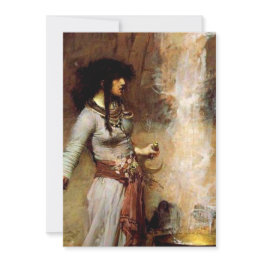Small John William Waterhouse The Magic Circle Invitation Front View