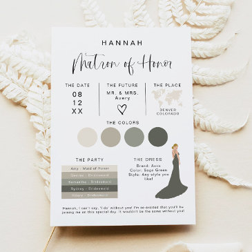 jolie modern editable bridesmaid info invitations
