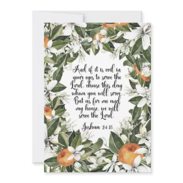 joshua 24:15 watercolor bible verse invitations