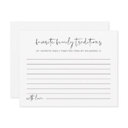 Small Jovi Modern Family Traditions Enclosure Invitations Front View