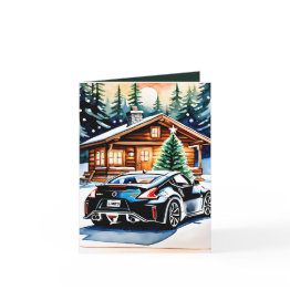Small Joyride: A Merry Christmas Greeting Folded Holiday Invitations Front View