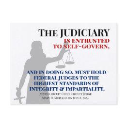 Small Judges Highest Standards Of Integrity Impartiality Postinvitations Front View