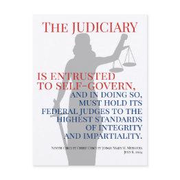 Small Judges Highest Standards Of Integrity Impartiality Postinvitations Front View