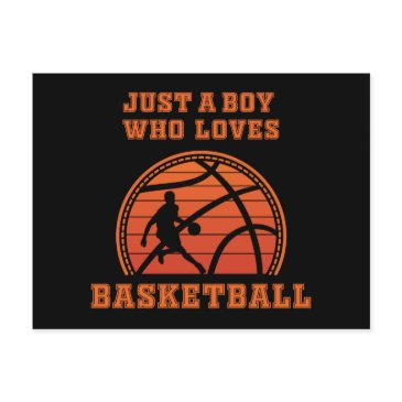 just a boy who loves basketball invitation postinvitations
