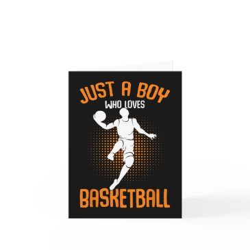 just a boy who loves basketball player kids boys invitations
