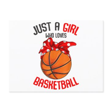just a girl who loves basketball girl postinvitations