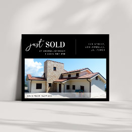 Small Just Sold Real Estate Property Realtor Marketing Postinvitations Front View