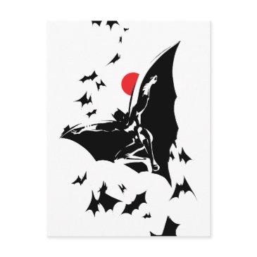 justice league | batman in cloud of bats pop art postinvitations