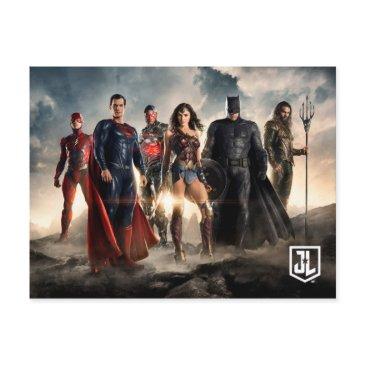 justice league | justice league on battlefield postinvitations
