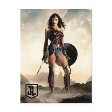 justice league | wonder woman on battlefield postinvitations