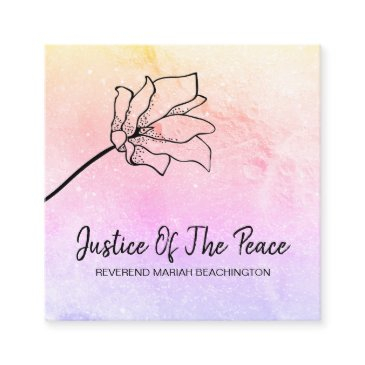*~* justice of the peace rainbow flower moon square business invitations