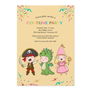 juvenile costume party invitations