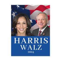 Small Kamala Harris And Tim Walz 2024 Postinvitations Front View