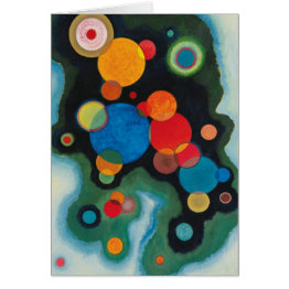 Small Kandinsky Deepened Impulse Abstract Oil On Canvas Front View