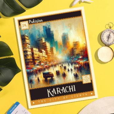 karachi, pakistan | vintage painting postinvitations