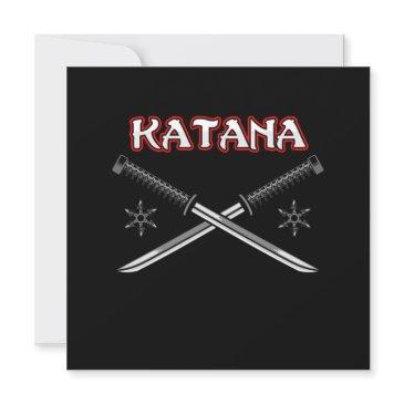katana sword ninja japanese art japan samurai gift invitation