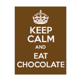 Small Keep Calm And Eat Chocolate Postinvitations Front View