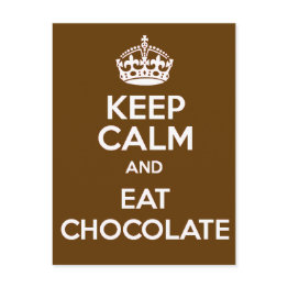 Small Keep Calm And Eat Chocolate Postinvitations Front View